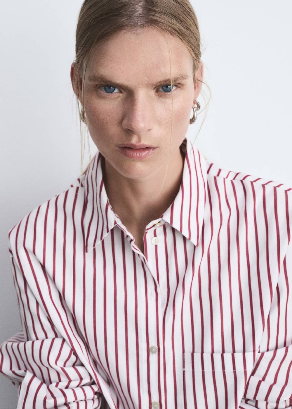Mango Gestreiftes Hemd in Cropped-Länge Discount Store für neue Produkte