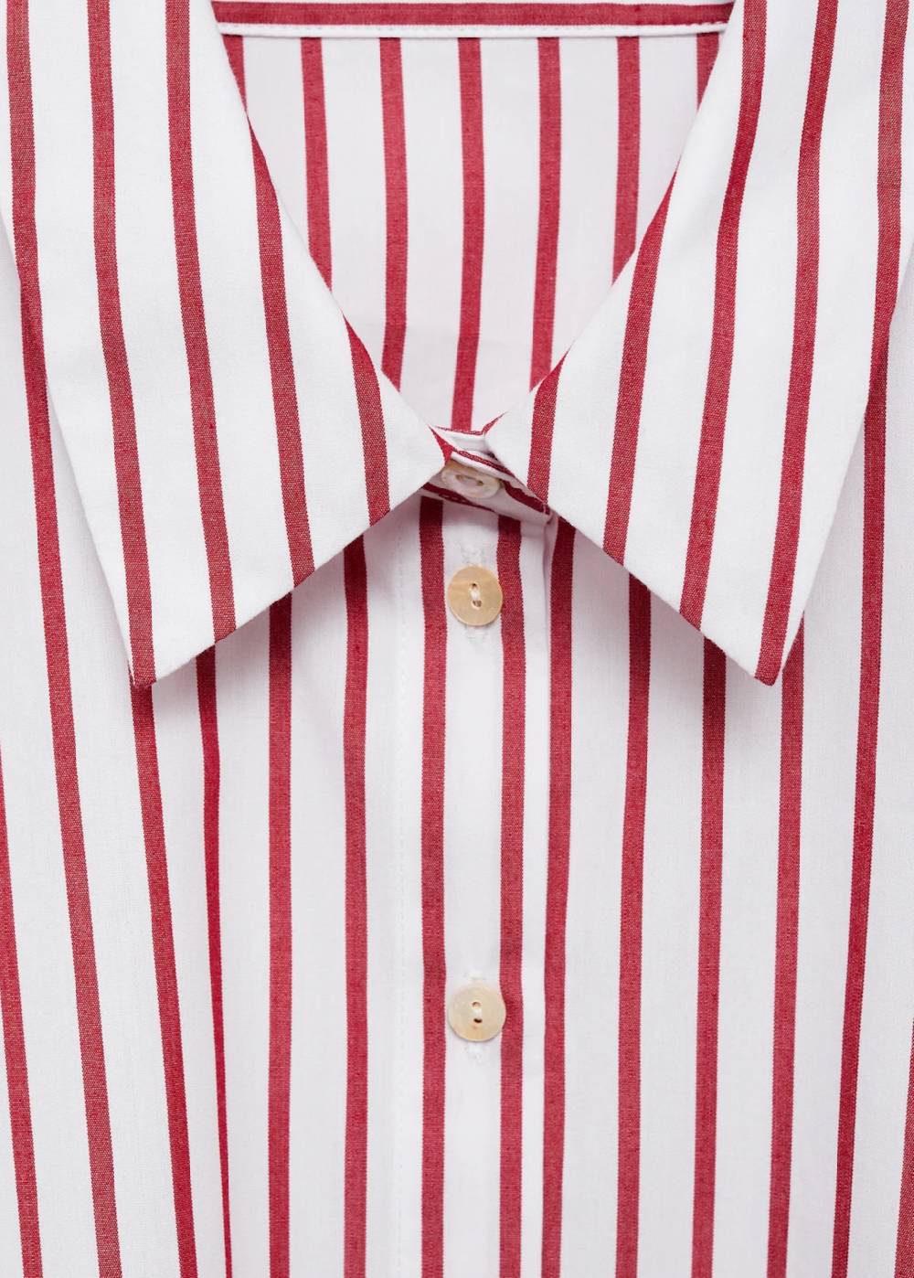 Mango Gestreiftes Hemd in Cropped-Länge Discount Store für neue Produkte