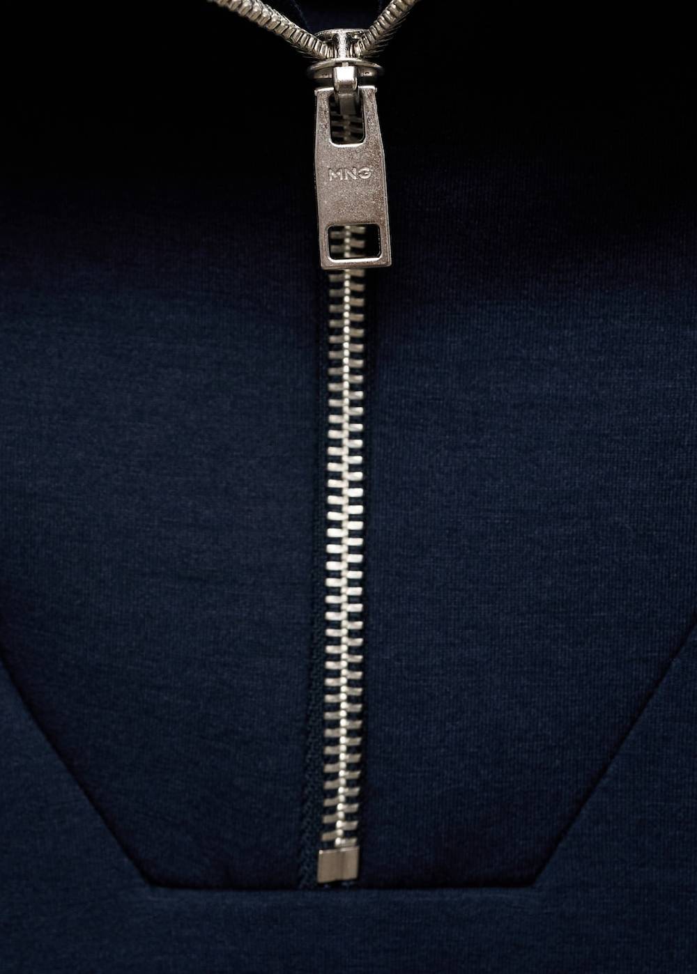 Mango Baumwoll-Sweatshirt mit Zip-Kragen Im Verkauf