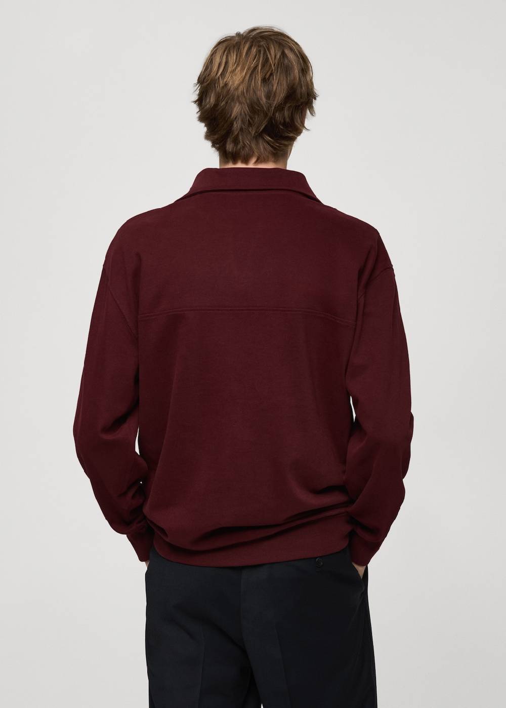 Mango Oversized-Sweatshirt mit Poloshirt-Kragen Rabatte dieses Monats