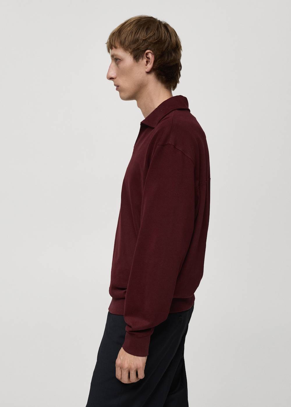 Mango Oversized-Sweatshirt mit Poloshirt-Kragen Rabatte dieses Monats