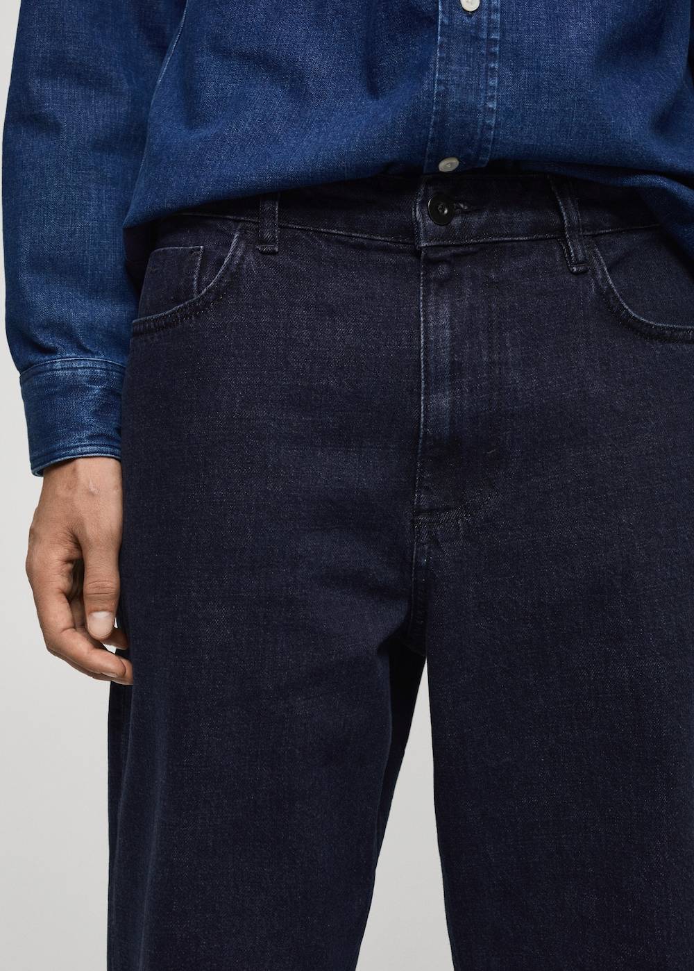 Mango Relaxed Fit-Jeans mit dunkler Waschung Günstiger Verkauf