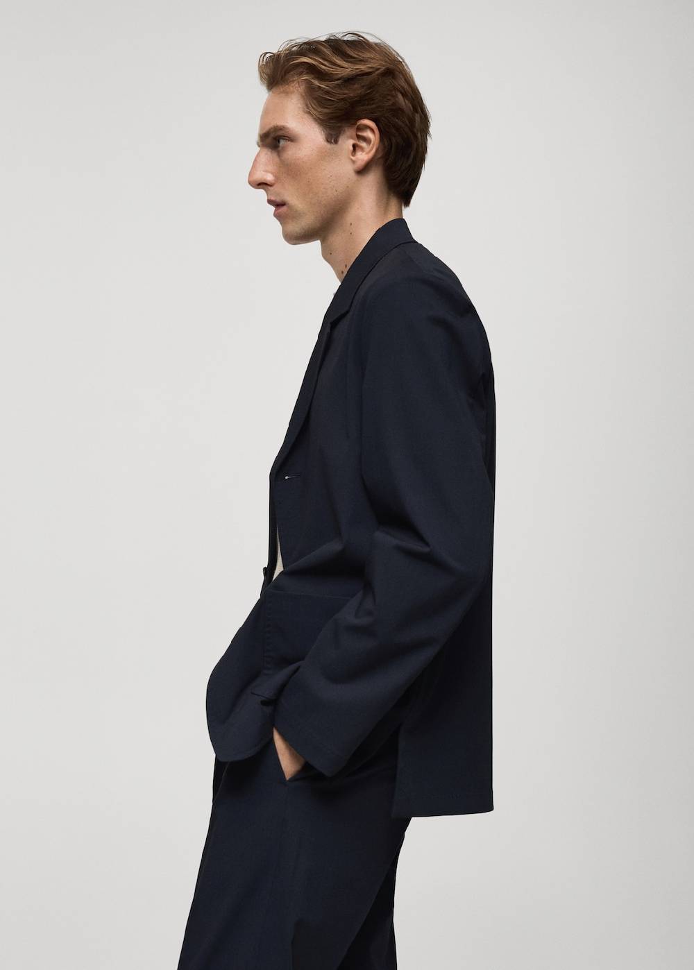 Mango Slim Fit-Anzugblazer mit Taschen Fabrikverkauf