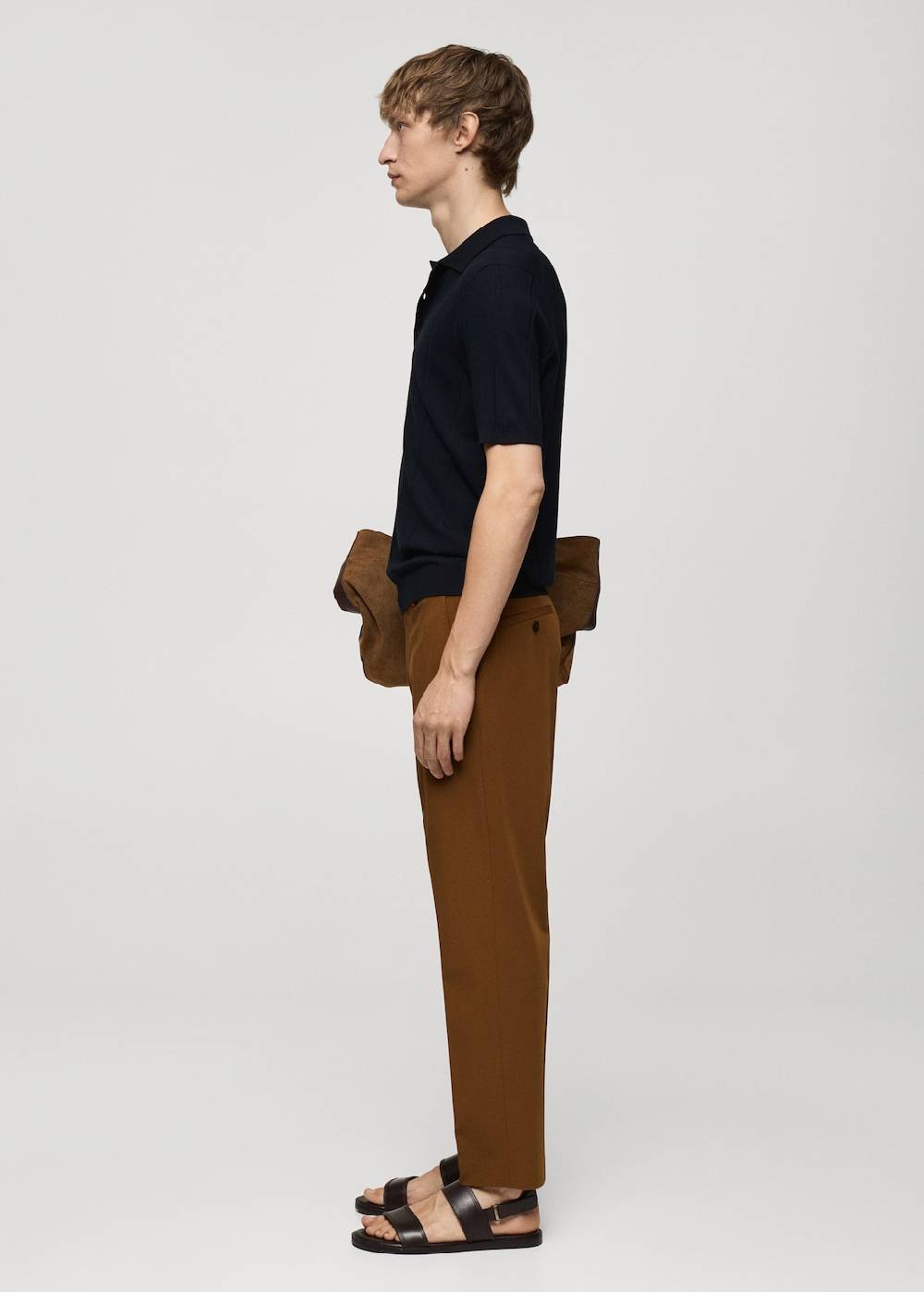 Mango Feinstrick-Poloshirt mit Rippmuster Blitzverkäufe