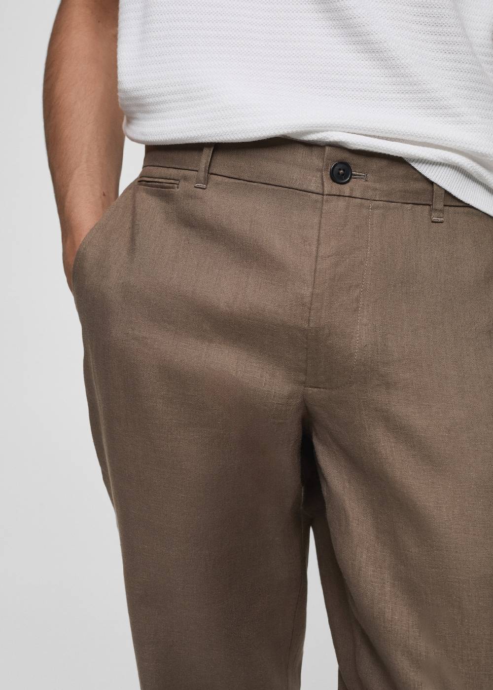 Mango Slim Fit-Hose aus 100 % Leinen Sonderangebot