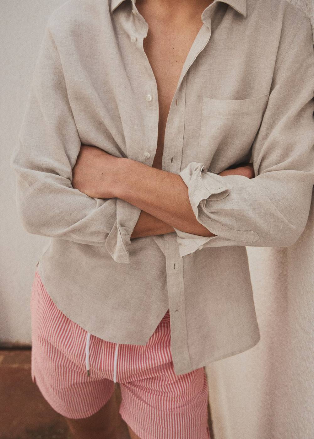 Mango Classic-Fit-Hemd aus 100 % Leinen Flash Sale