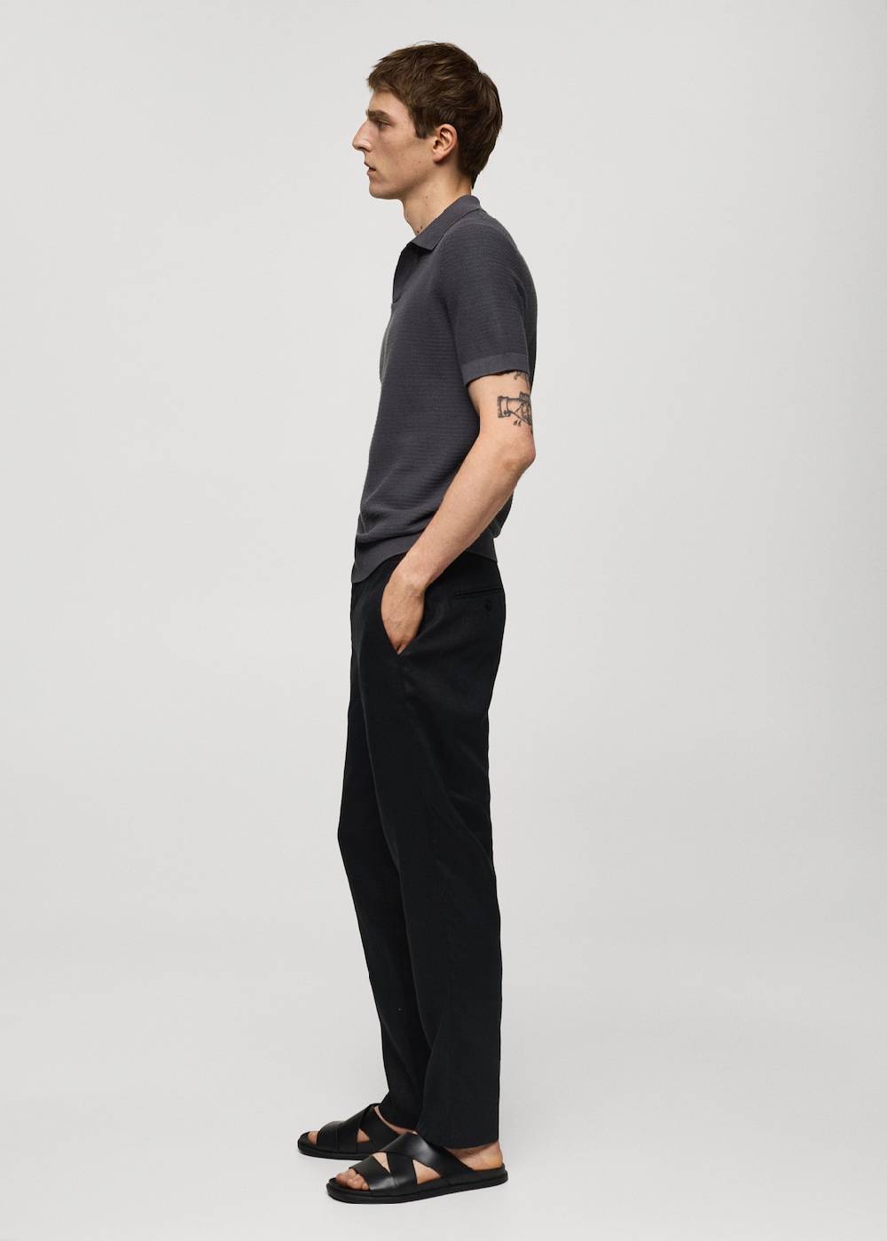 Mango Slim Fit-Hose aus 100 % Leinen Online Shopping