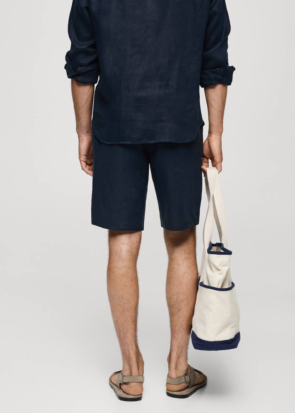 Mango Slim-Fit-Bermudashorts aus 100 % Leinen Preisnachlass