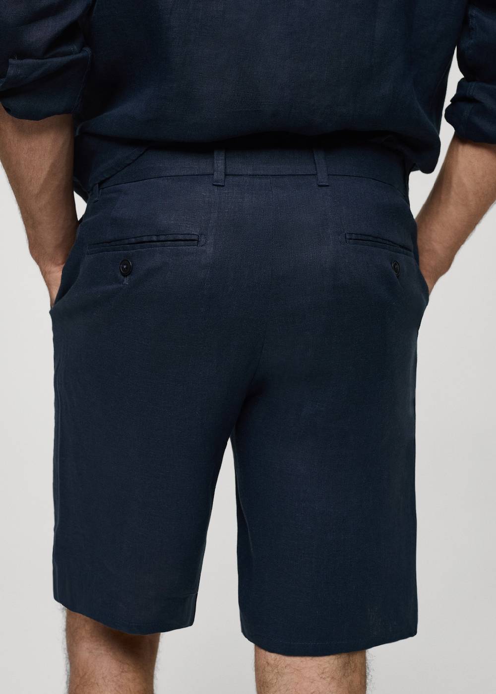 Mango Slim-Fit-Bermudashorts aus 100 % Leinen Preisnachlass