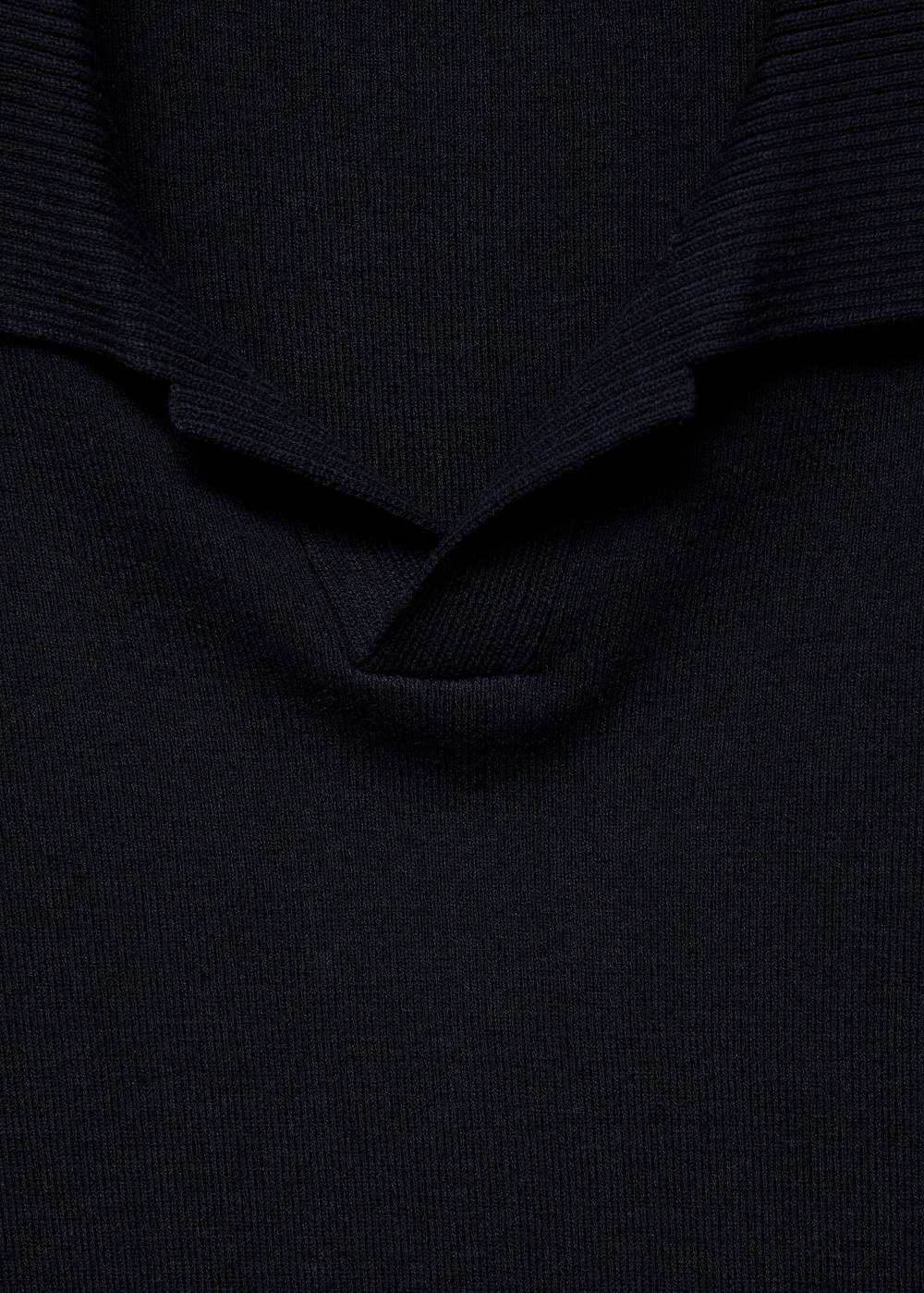 Mango Texturiertes Strick-Poloshirt aus Baumwolle Black Friday