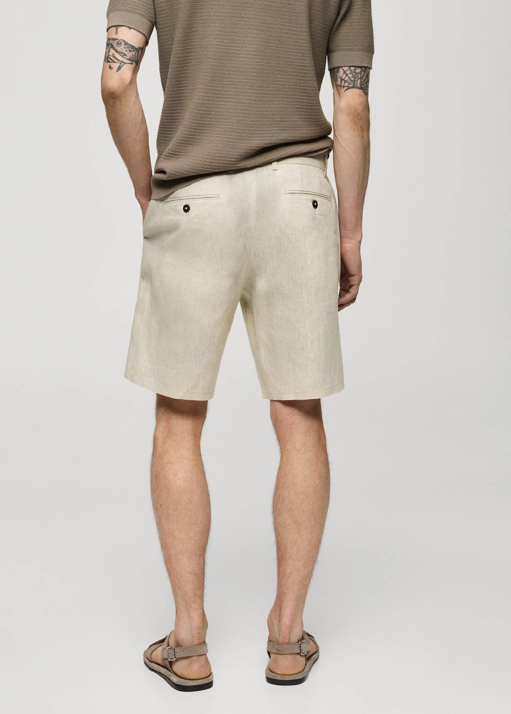 Mango Slim-Fit-Bermudashorts aus 100 % Leinen Osterangebot