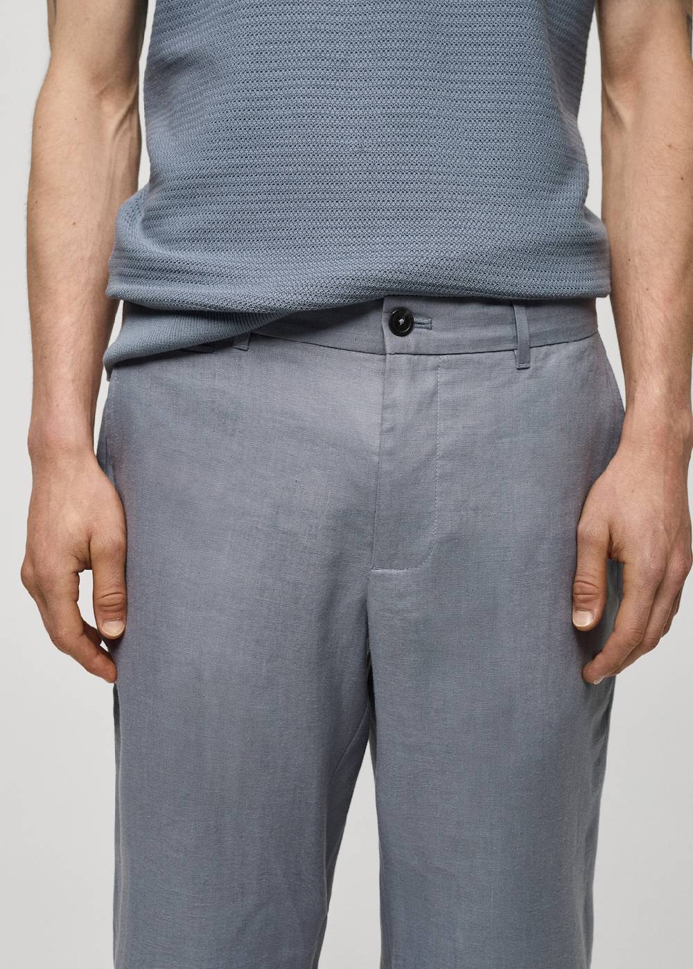 Mango Slim Fit-Hose aus 100 % Leinen Valentinstagsangebot
