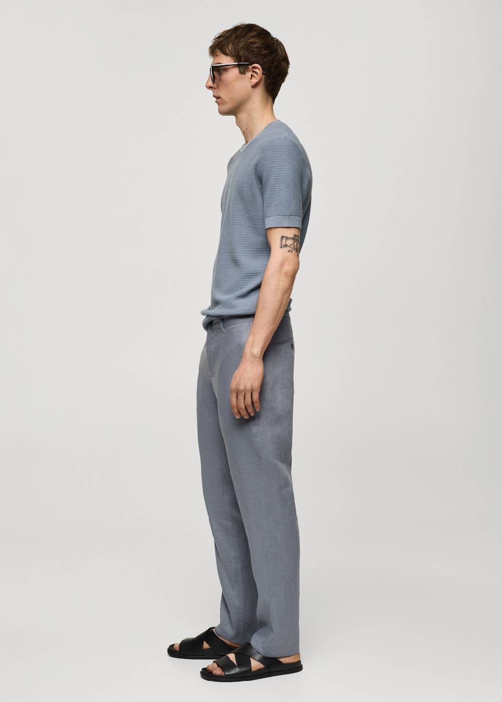 Mango Slim Fit-Hose aus 100 % Leinen Valentinstagsangebot