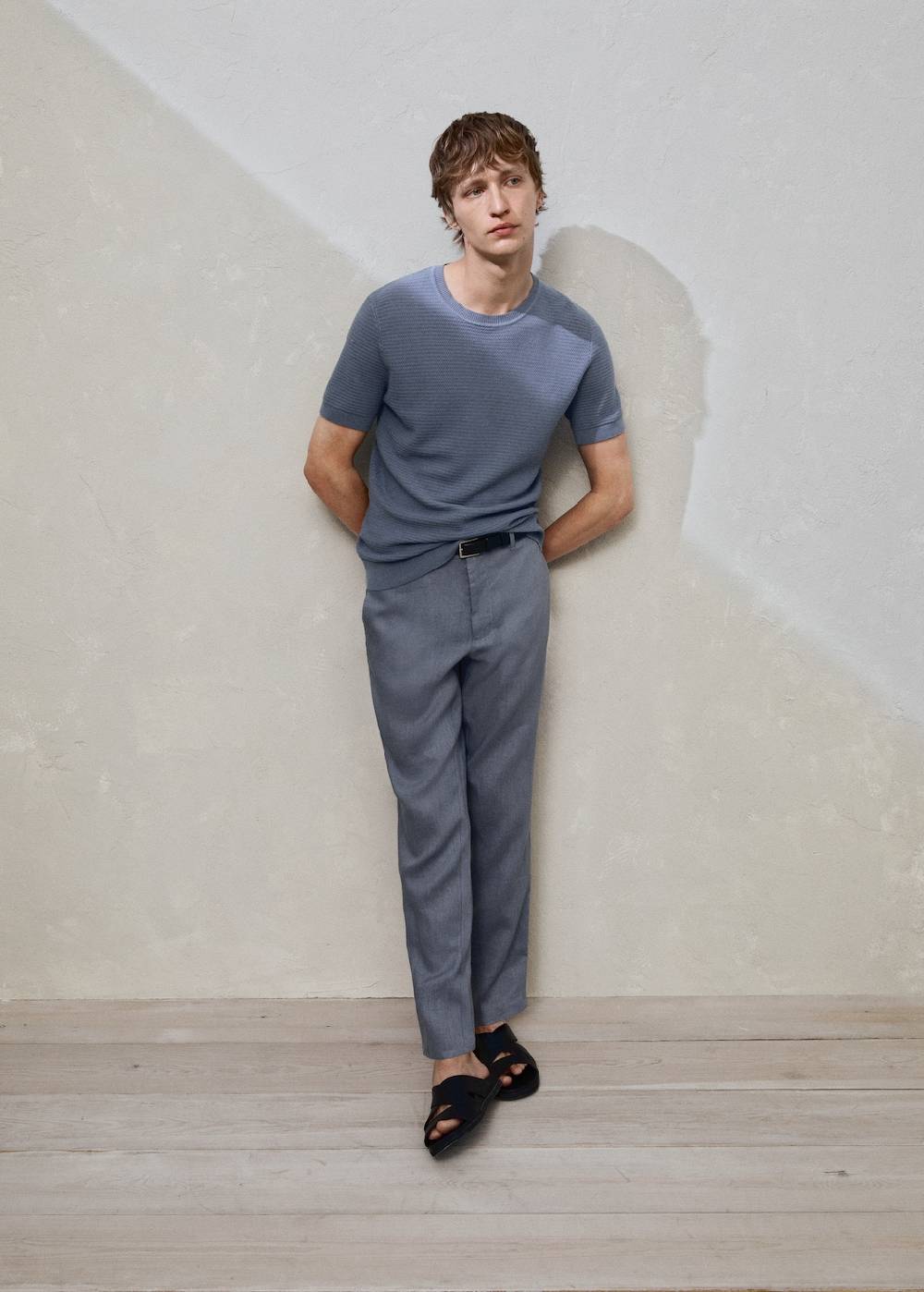 Mango Slim Fit-Hose aus 100 % Leinen Valentinstagsangebot