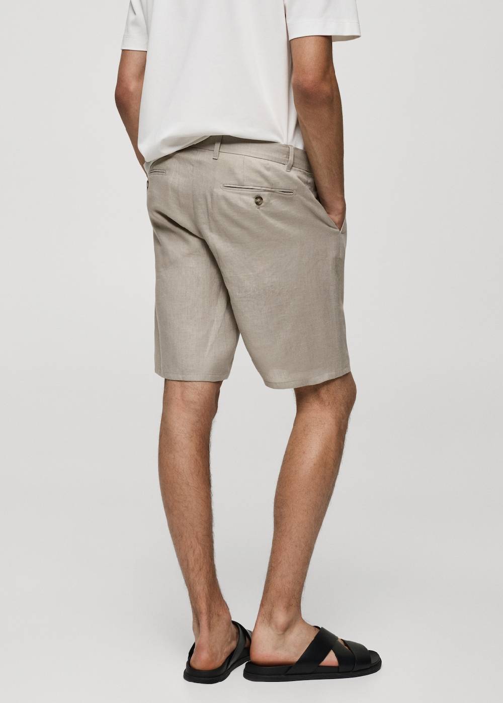 Mango Slim-Fit-Bermudashorts aus 100 % Leinen Lagerräumung