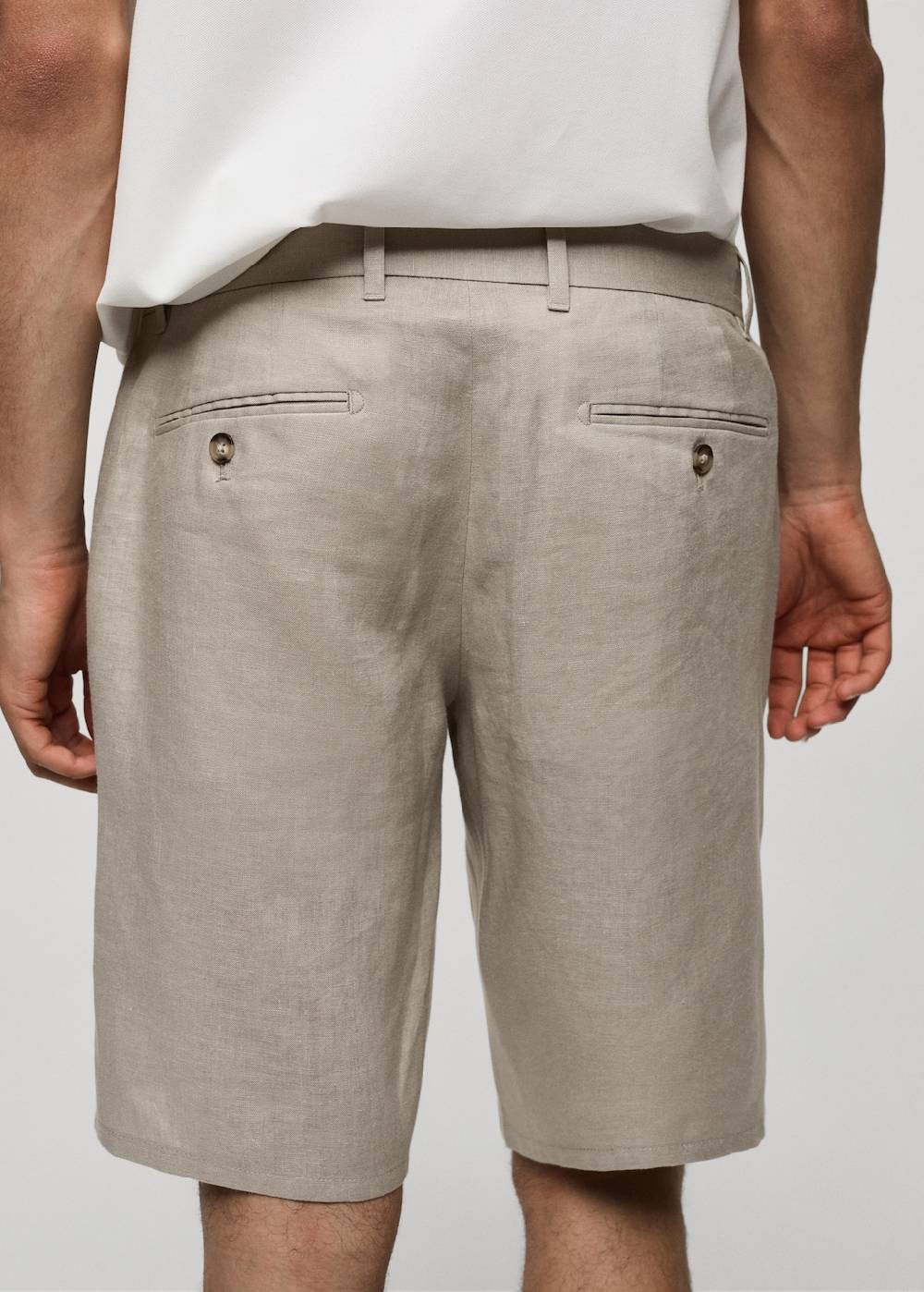 Mango Slim-Fit-Bermudashorts aus 100 % Leinen Lagerräumung