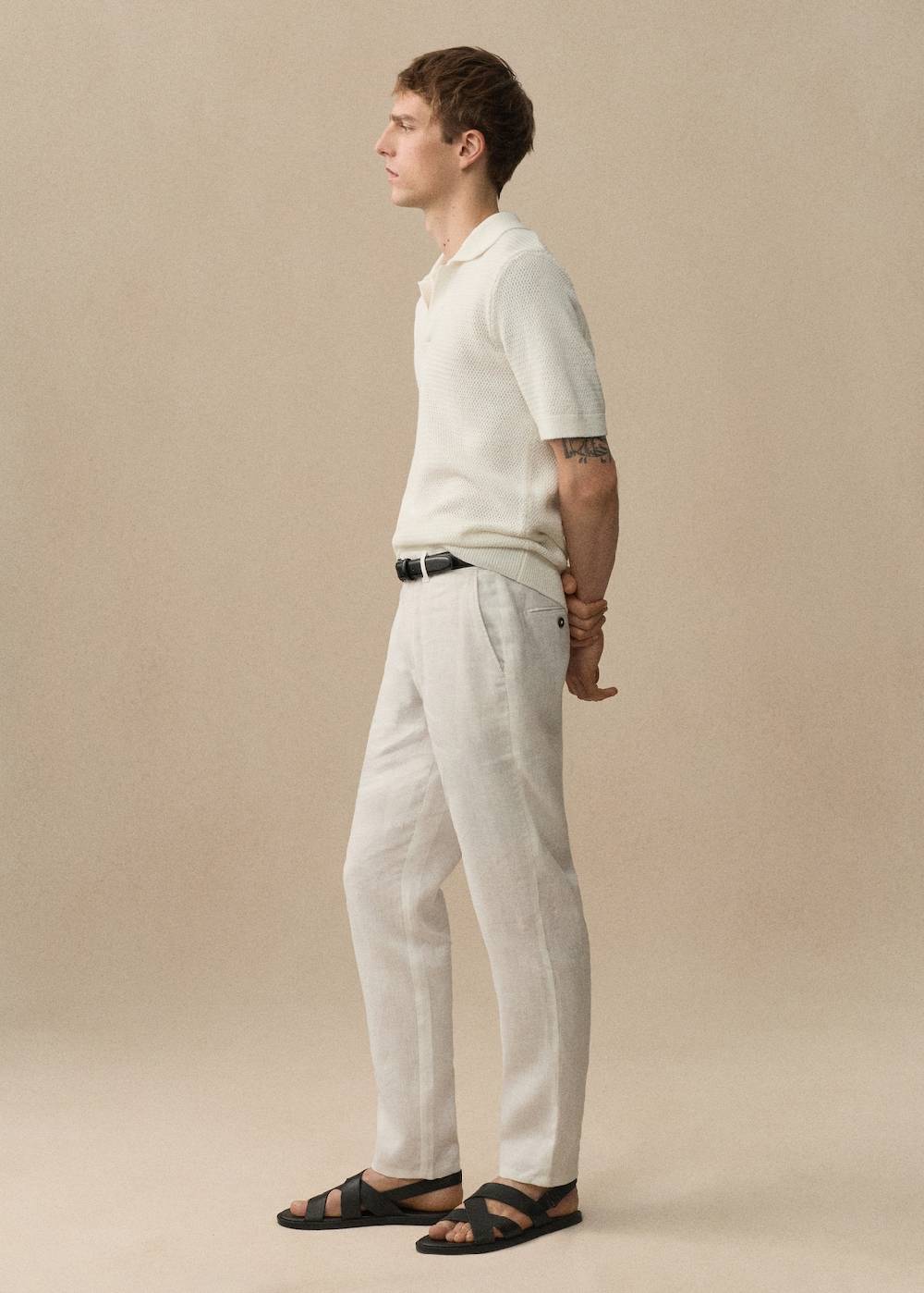 Mango Slim Fit-Hose aus 100 % Leinen Neueste Mode