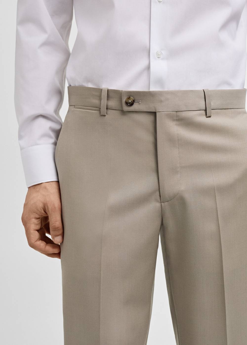 Mango Slim-Fit-Anzughose aus 100 % Schurwolle Online Outlet