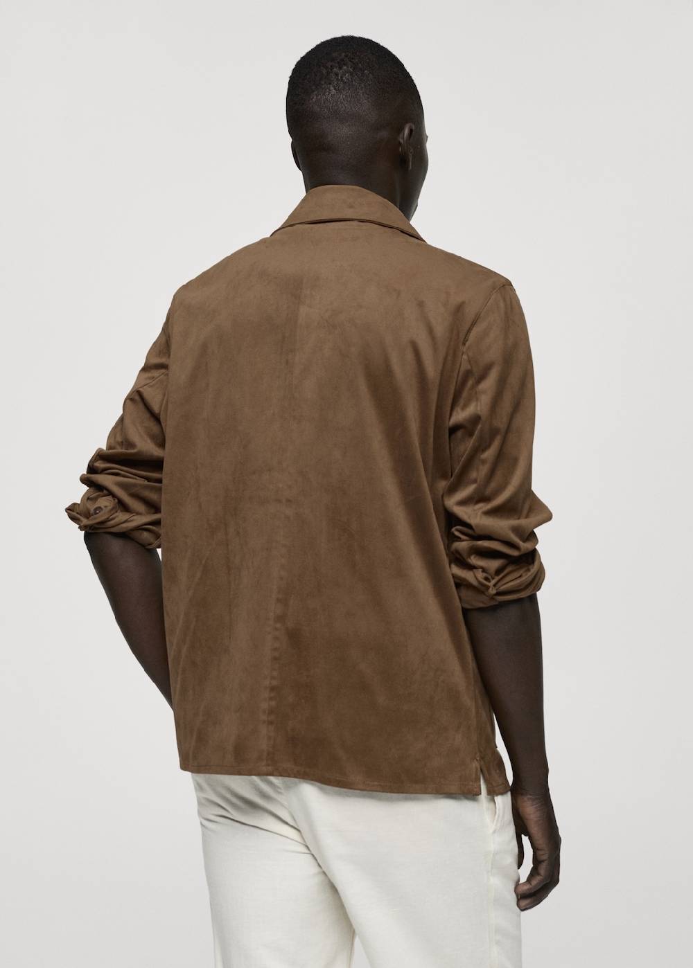 Mango Overshirt mit Wildleder-Effekt und Taschen Blitzangebot