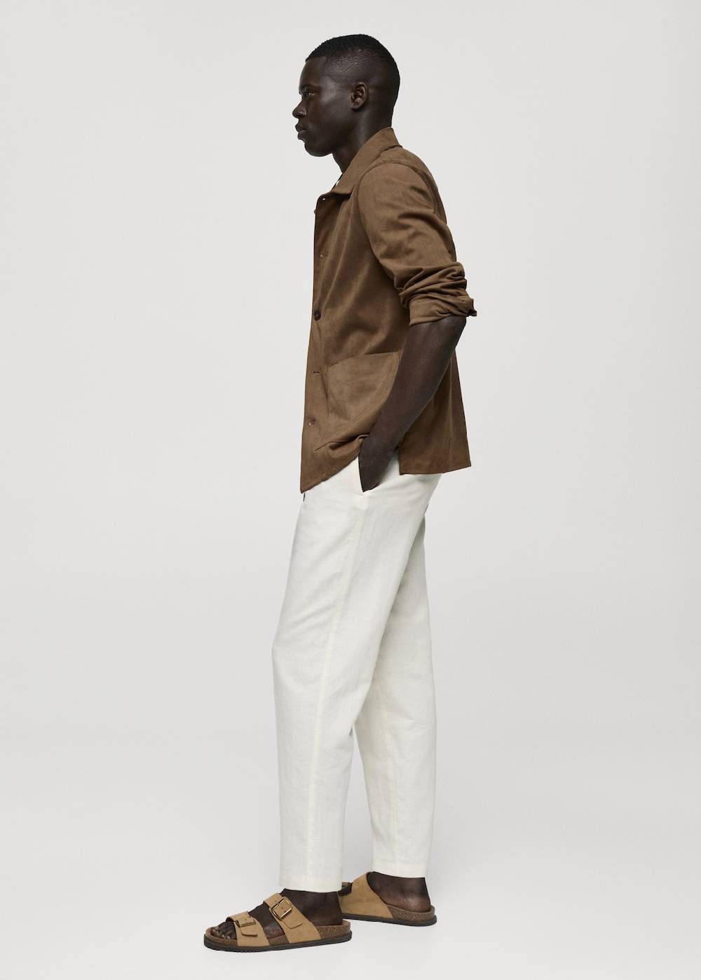Mango Overshirt mit Wildleder-Effekt und Taschen Blitzangebot
