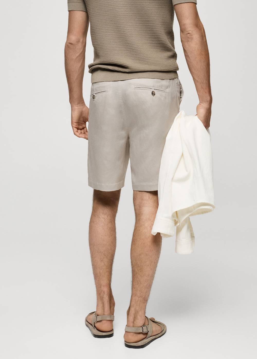 Mango Leinen-Bermudashorts aus Tencel mit Kordelzug Große Rabatte