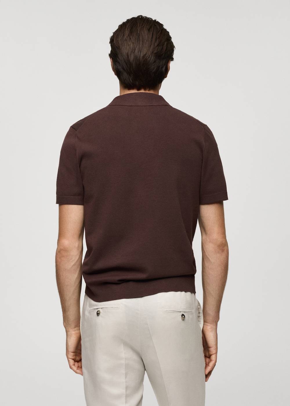 Mango Feinstrick-Poloshirt Räumungsverkauf