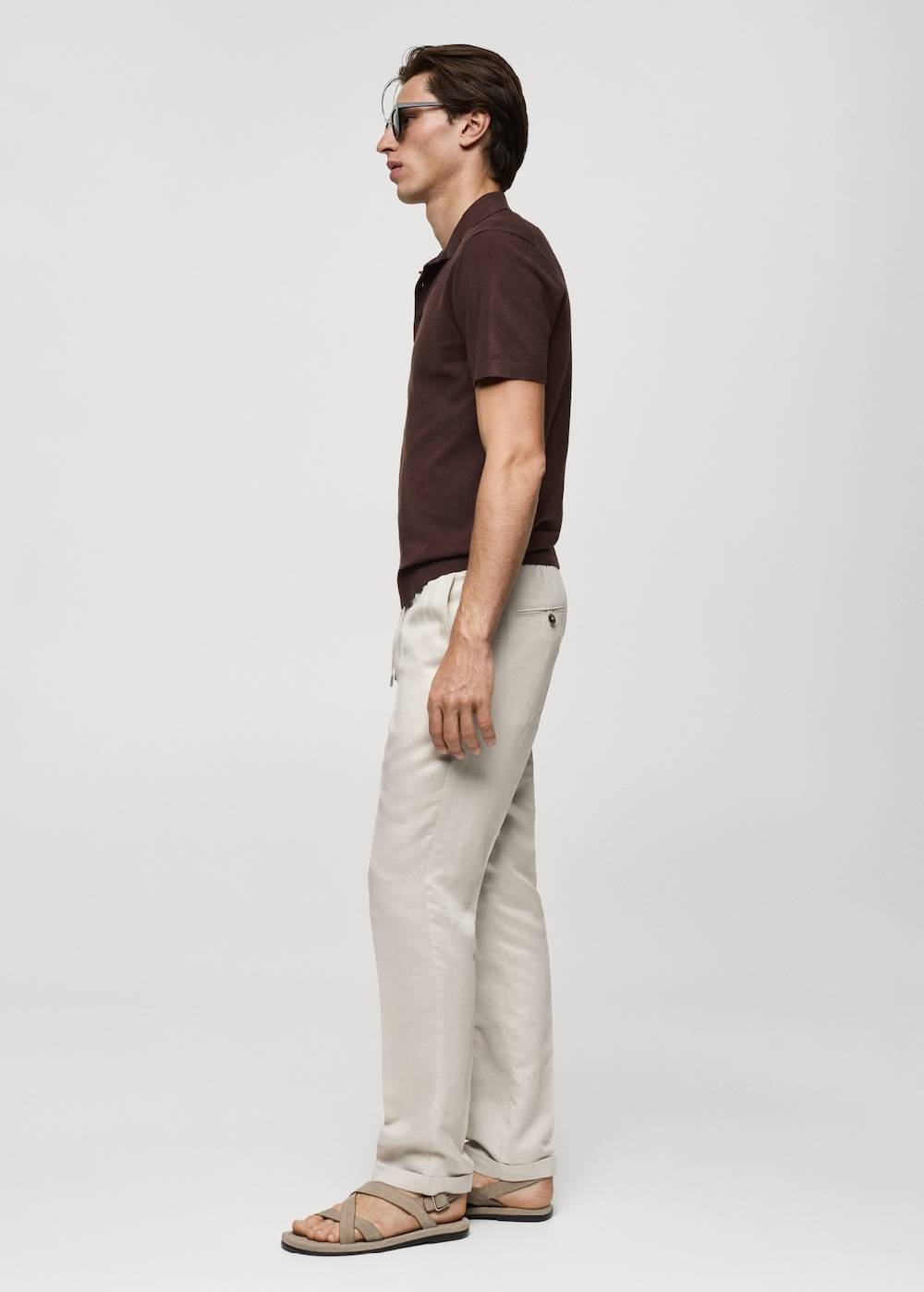 Mango Feinstrick-Poloshirt Räumungsverkauf