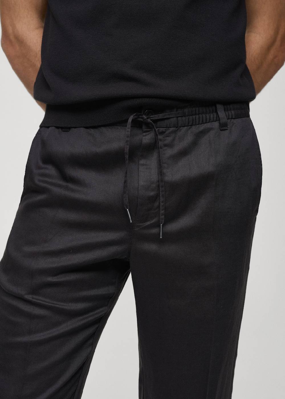 Mango Leinen-Tencel-Hose mit Kordelzug Sonderangebote