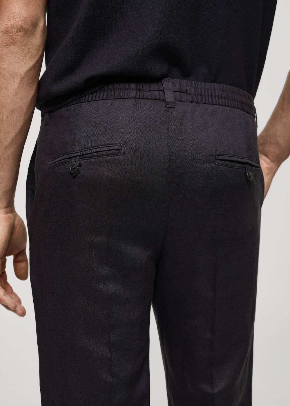 Mango Leinen-Tencel-Hose mit Kordelzug Sonderangebote