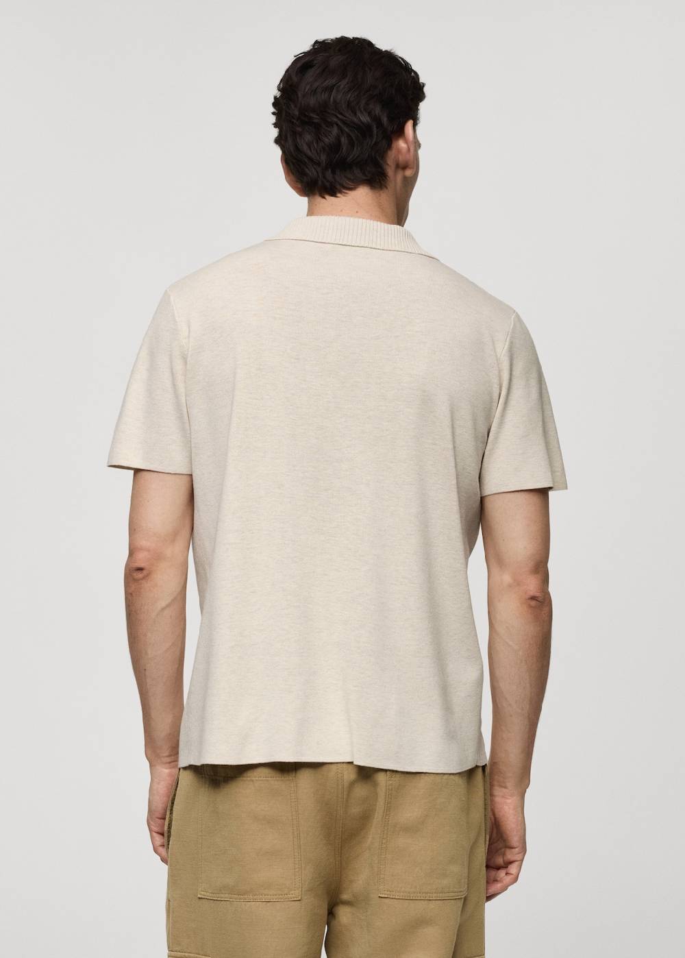 Mango Texturiertes Strick-Poloshirt aus Baumwolle Riesige Ersparnisse