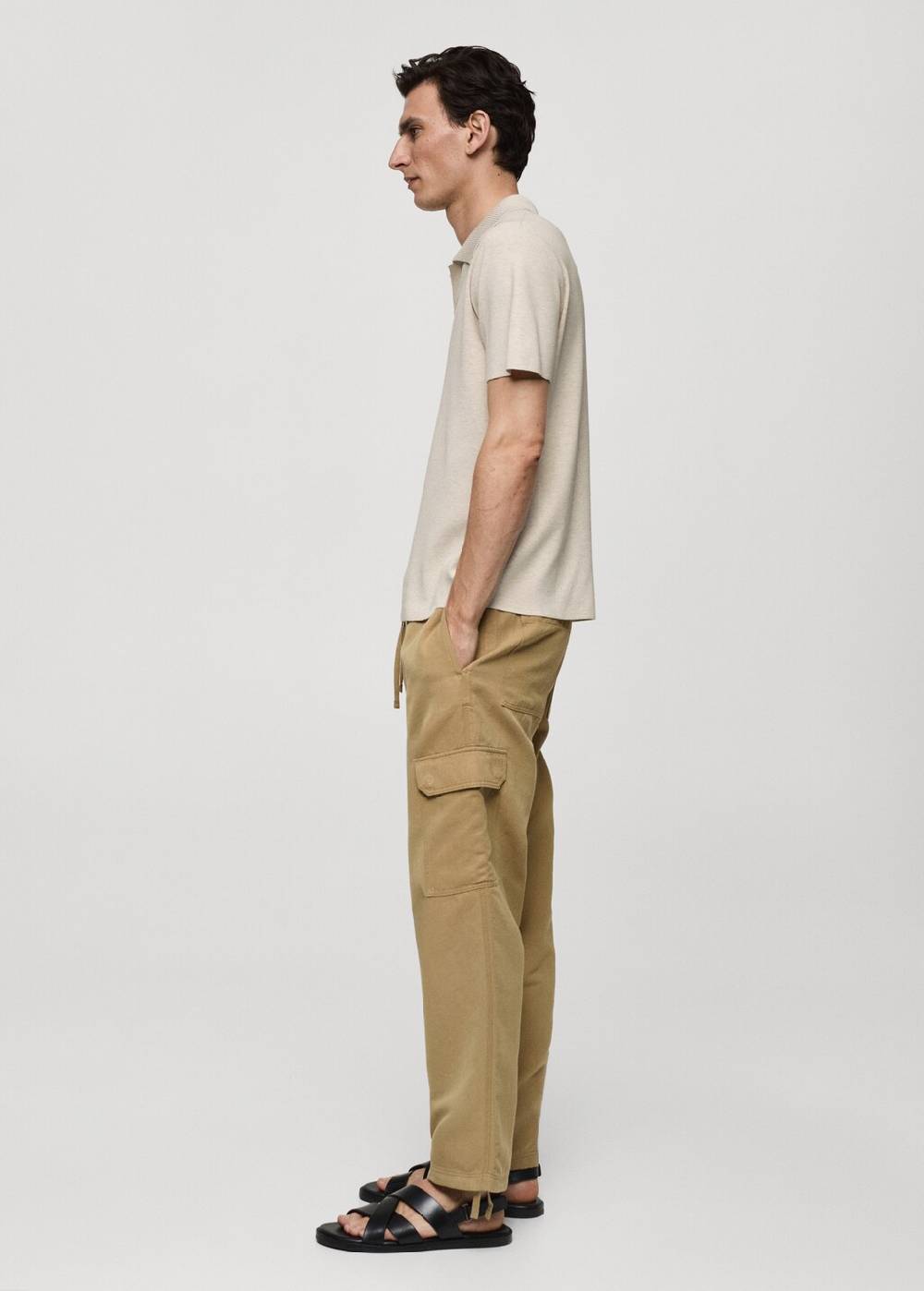 Mango Texturiertes Strick-Poloshirt aus Baumwolle Riesige Ersparnisse