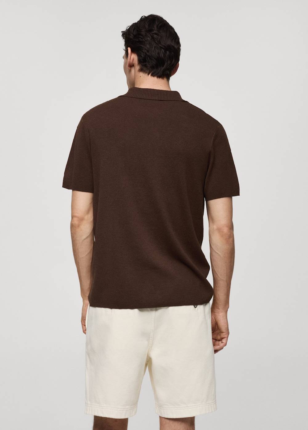 Mango Texturiertes Strick-Poloshirt aus Baumwolle Wochenangebot