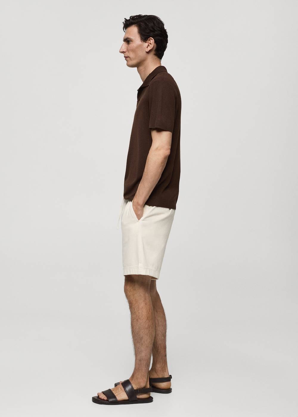 Mango Texturiertes Strick-Poloshirt aus Baumwolle Wochenangebot