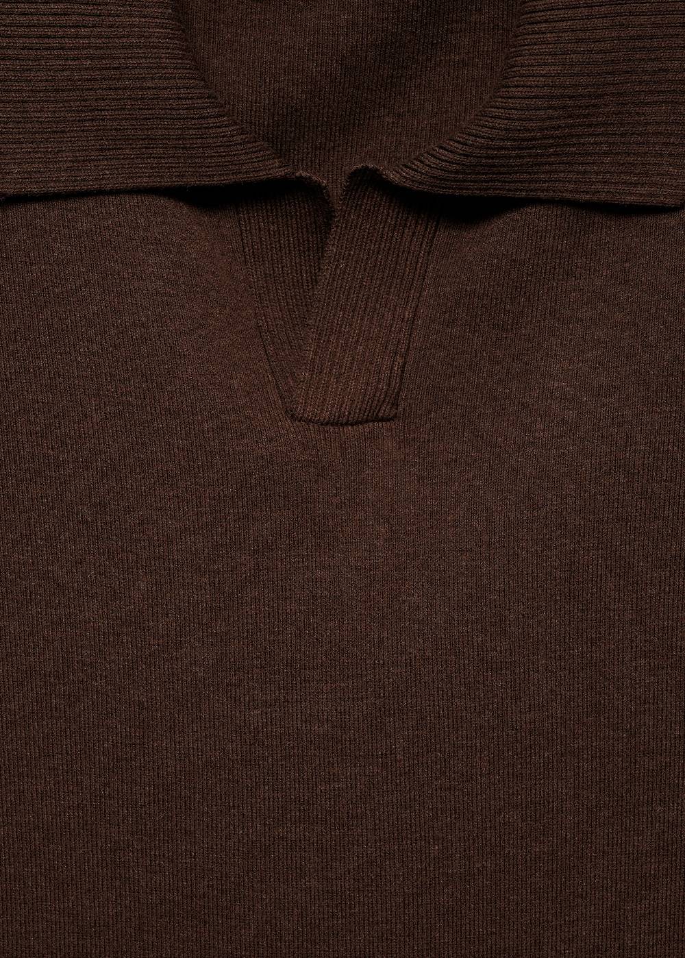 Mango Texturiertes Strick-Poloshirt aus Baumwolle Wochenangebot