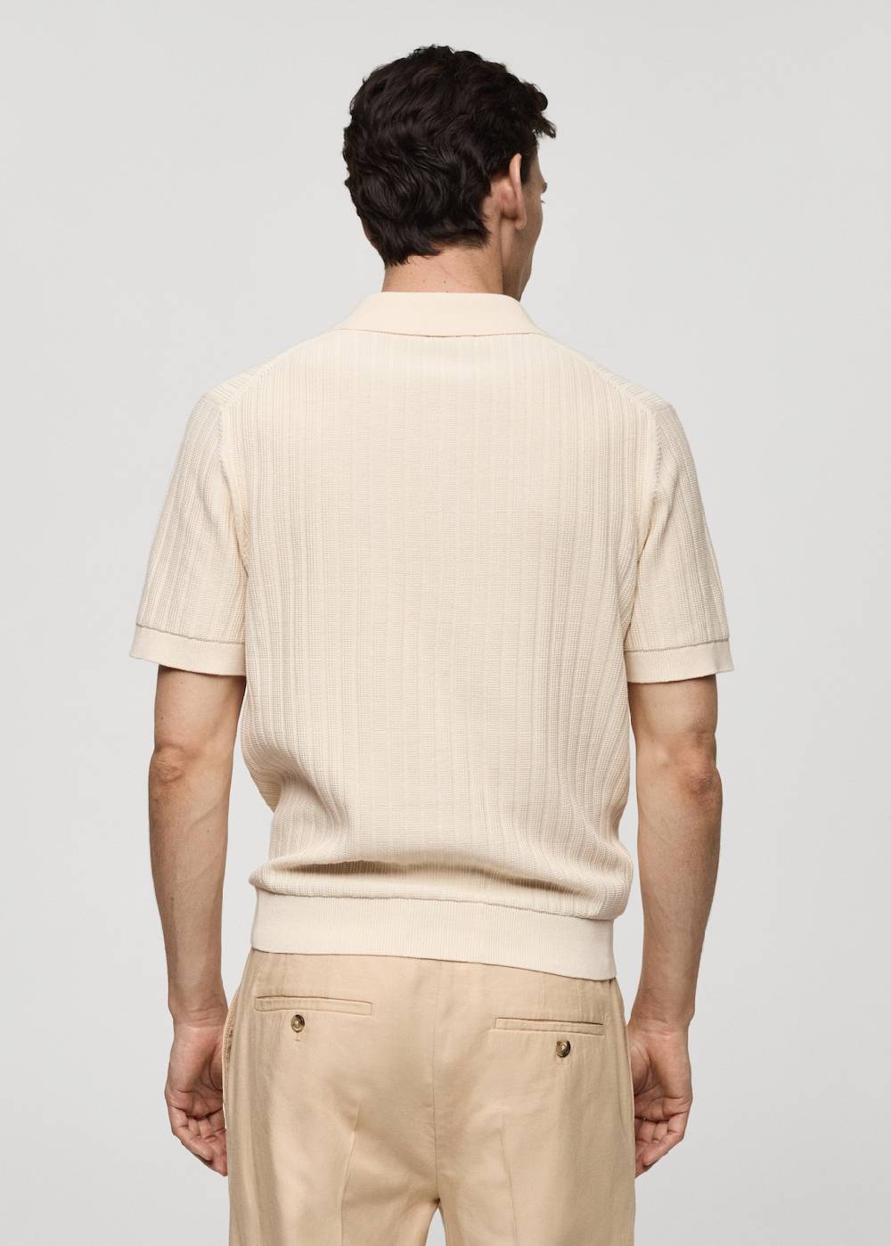 Mango Poloshirt aus 100 % Baumwolle mit Mikrostruktur Begrenzte Freigabe