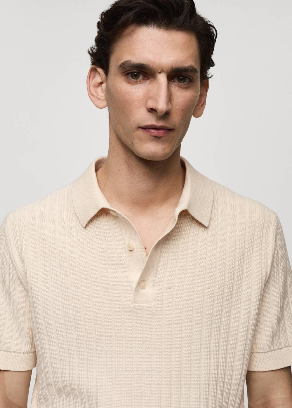 Mango Poloshirt aus 100 % Baumwolle mit Mikrostruktur Begrenzte Freigabe