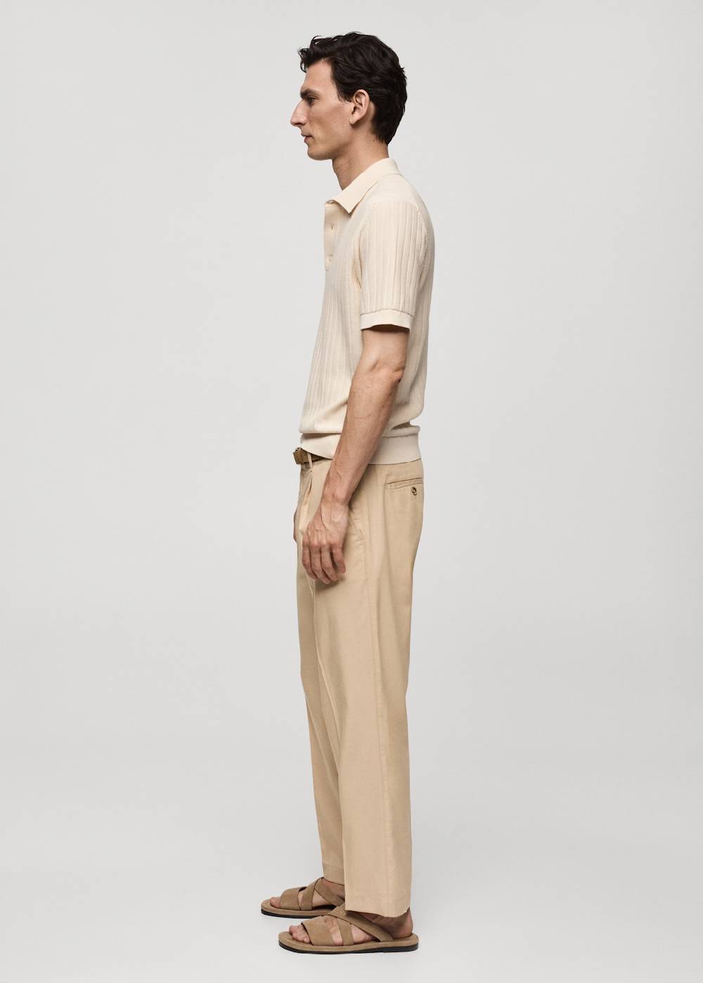 Mango Poloshirt aus 100 % Baumwolle mit Mikrostruktur Begrenzte Freigabe