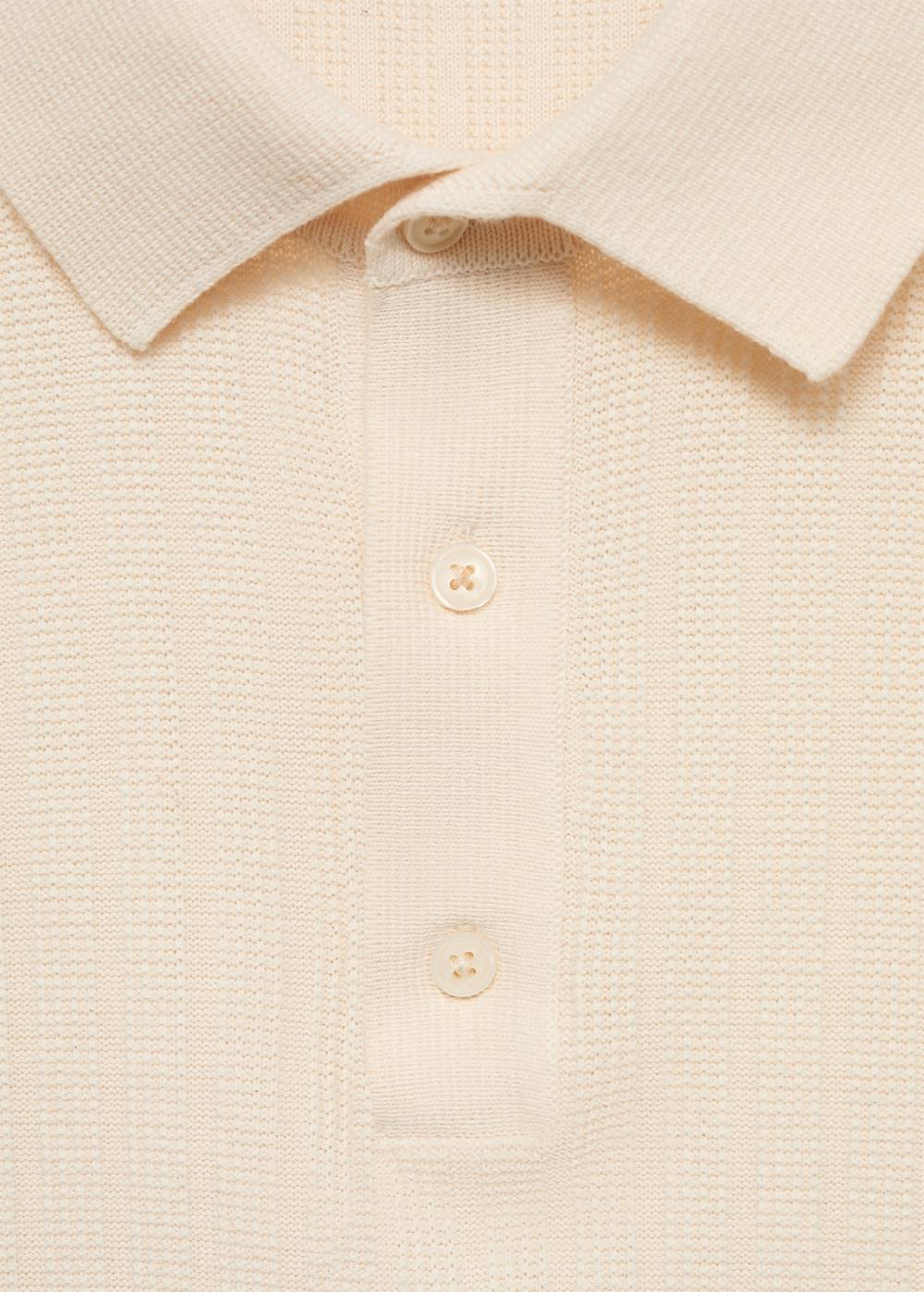 Mango Poloshirt aus 100 % Baumwolle mit Mikrostruktur Begrenzte Freigabe