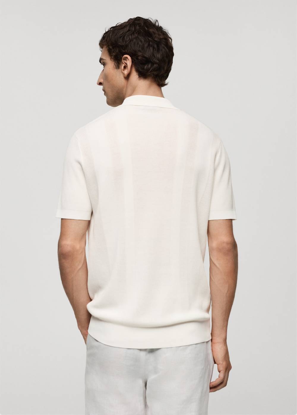 Mango Rippstrick-Poloshirt Nur für heute