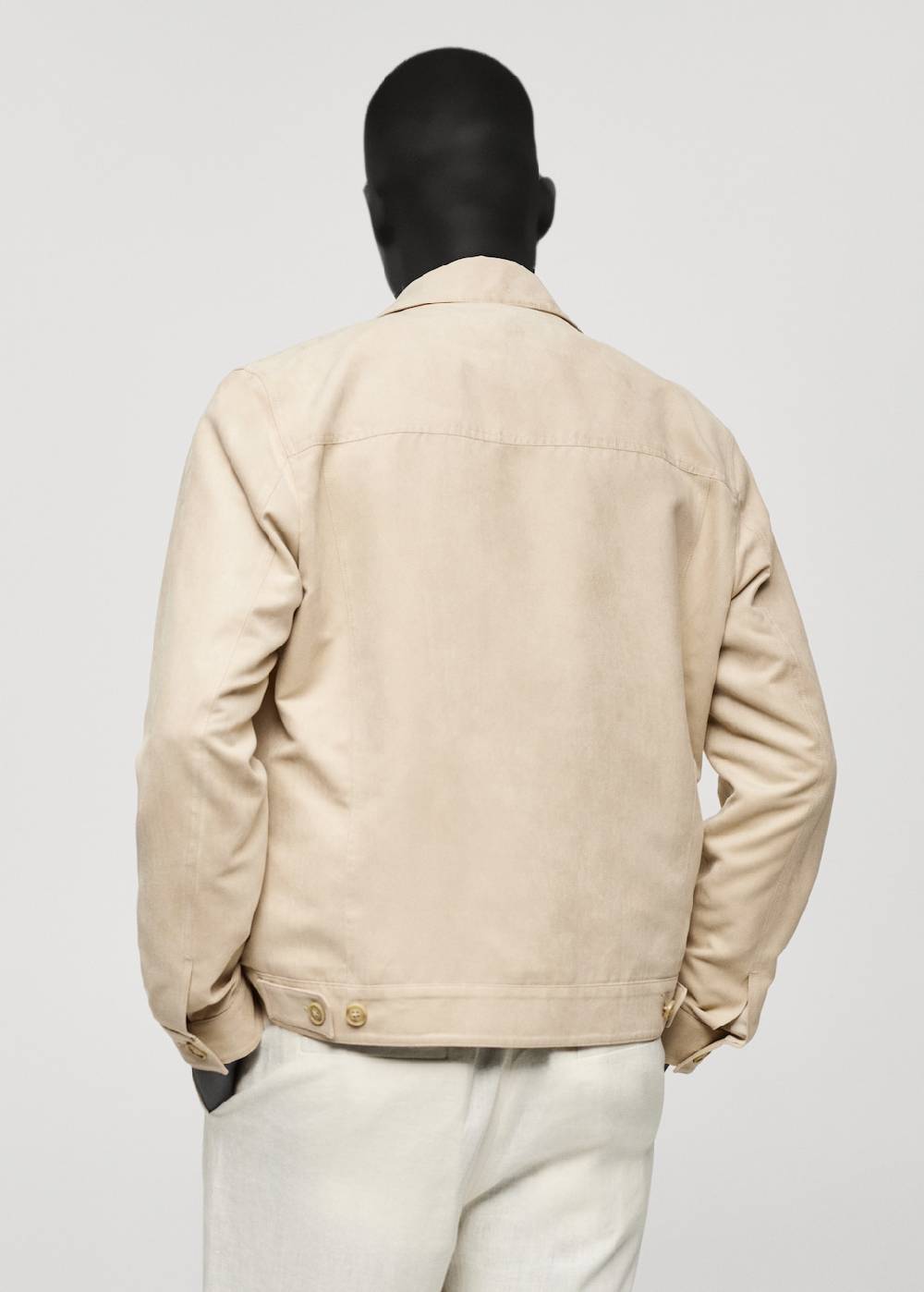 Mango Kurzjacke mit Wildledereffekt und Taschen Bis zu 55% Rabatt