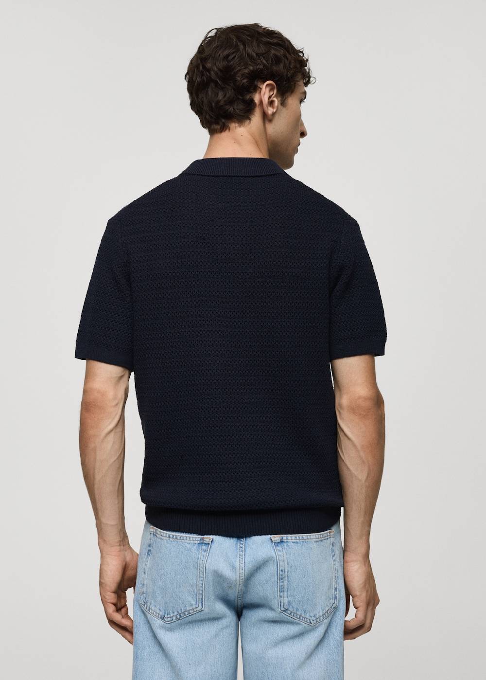 Mango Strickpoloshirt in Flecht-Optik 50% Rabatt mit kostenlosem Versand