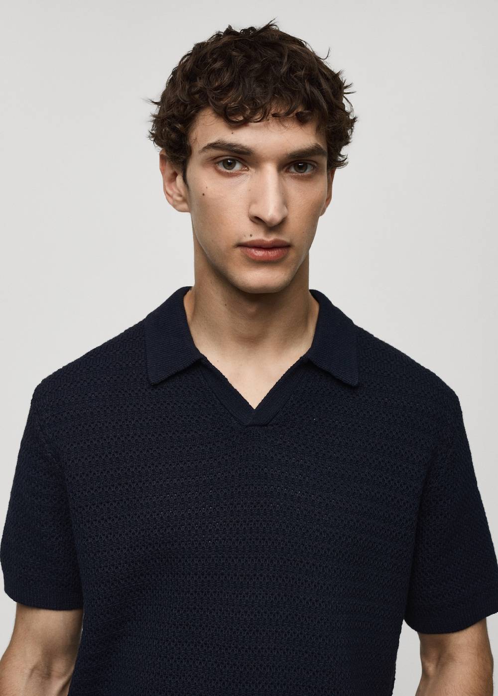 Mango Strickpoloshirt in Flecht-Optik 50% Rabatt mit kostenlosem Versand