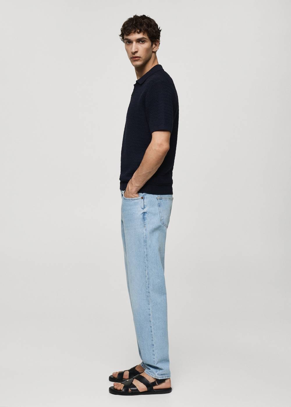 Mango Strickpoloshirt in Flecht-Optik 50% Rabatt mit kostenlosem Versand