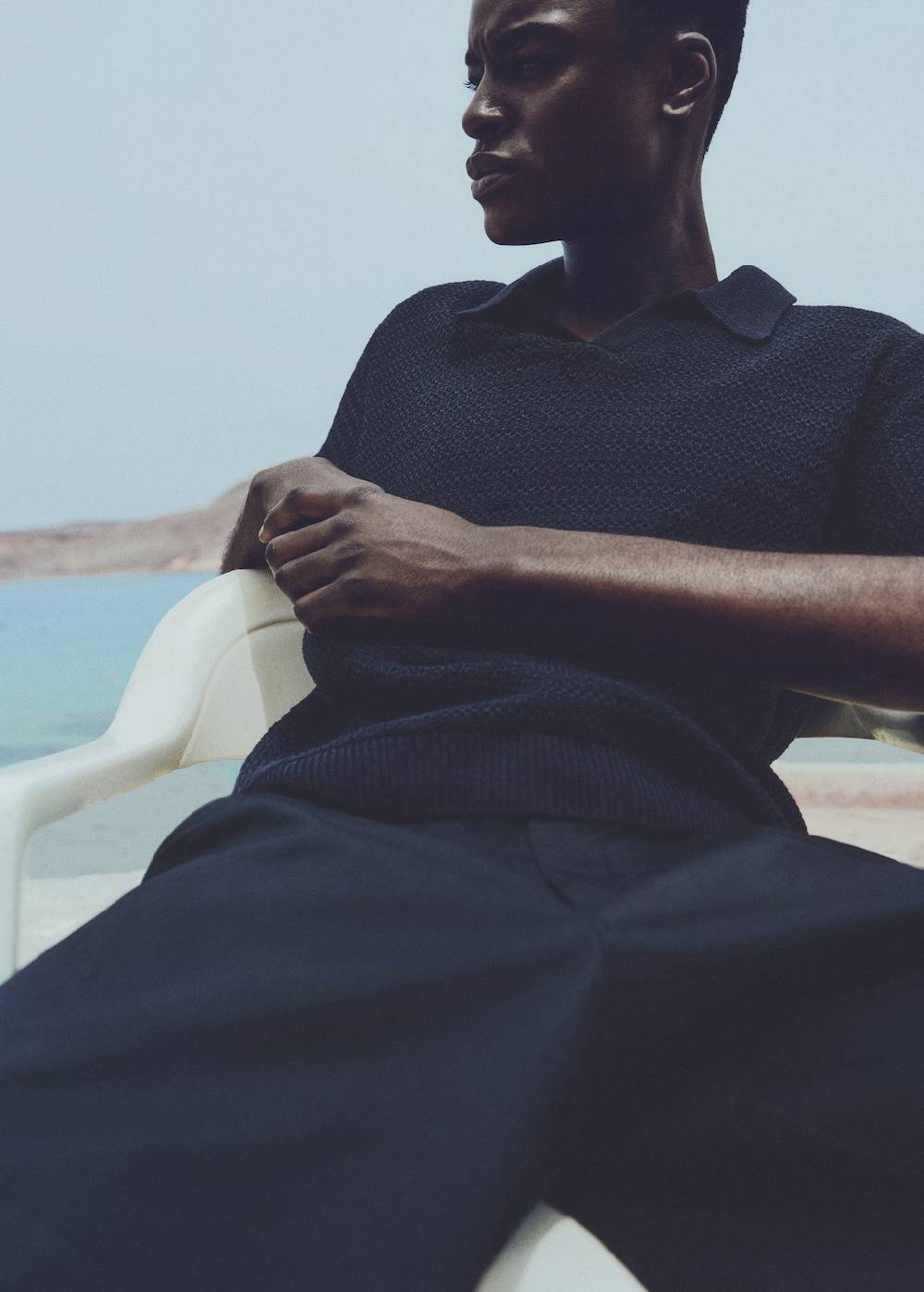 Mango Strickpoloshirt in Flecht-Optik 50% Rabatt mit kostenlosem Versand