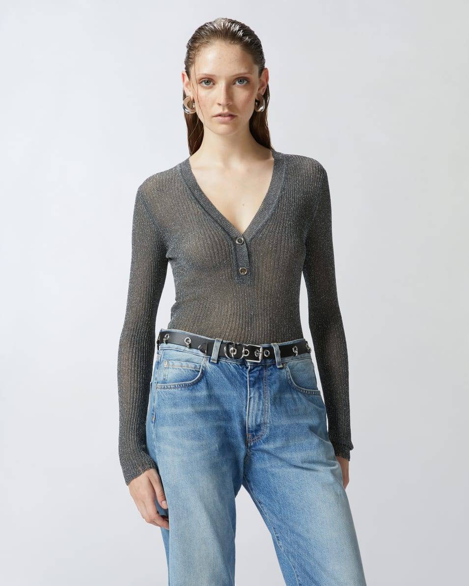 Pinko Leichter Langarmpullover im Rippstrick Blitzangebot