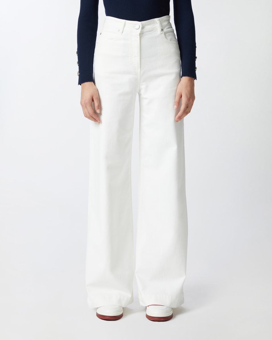 Pinko Wide-Leg-Hose aus gefärbtem Twill Große Rabatte