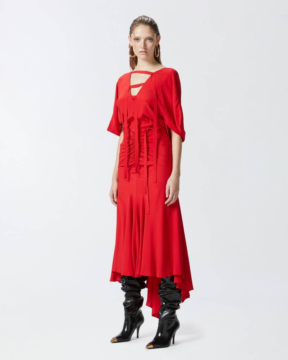 Pinko Langes Crêpe-Kleid aus Seidenmix Super Sparpreis