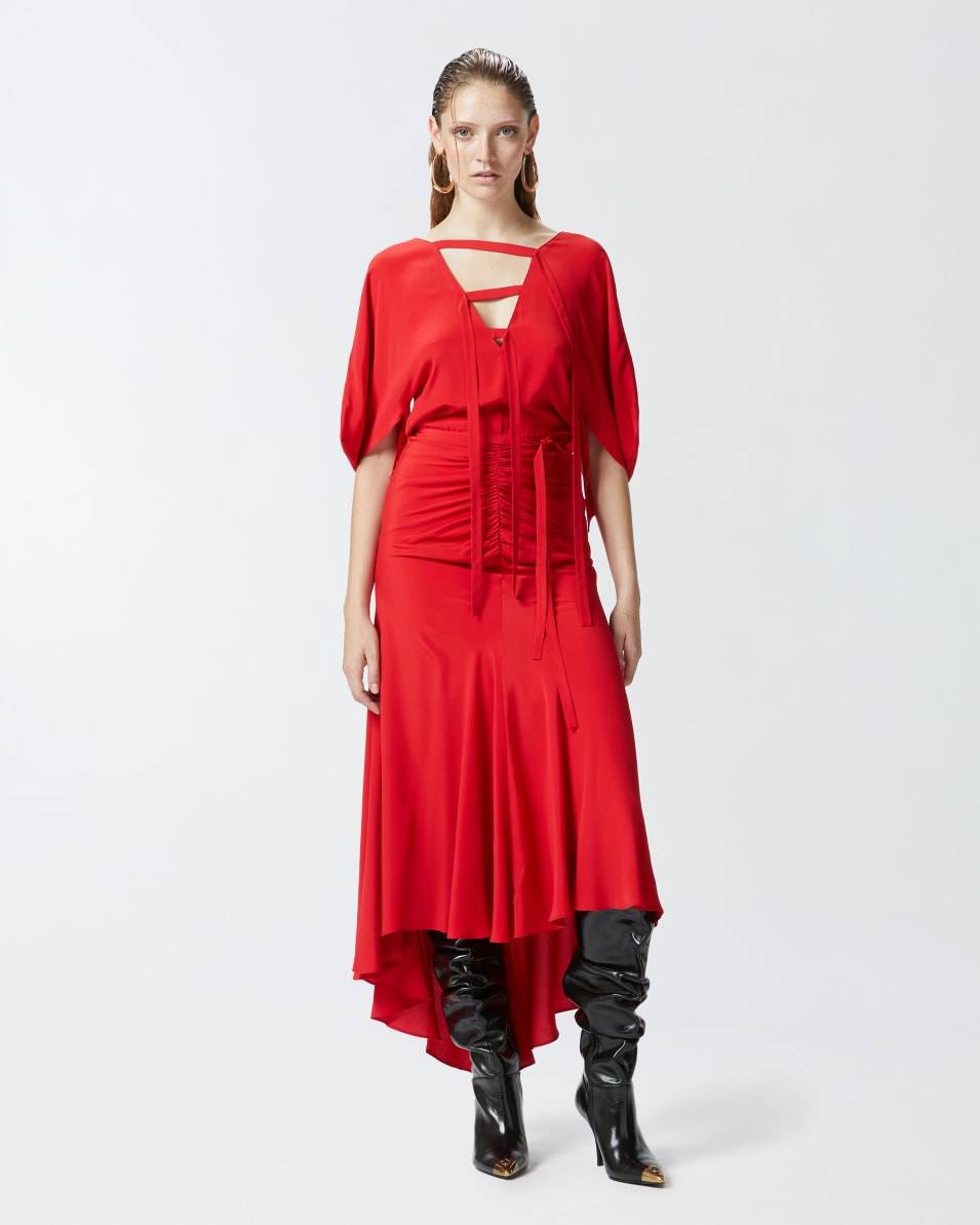 Pinko Langes Crêpe-Kleid aus Seidenmix Super Sparpreis
