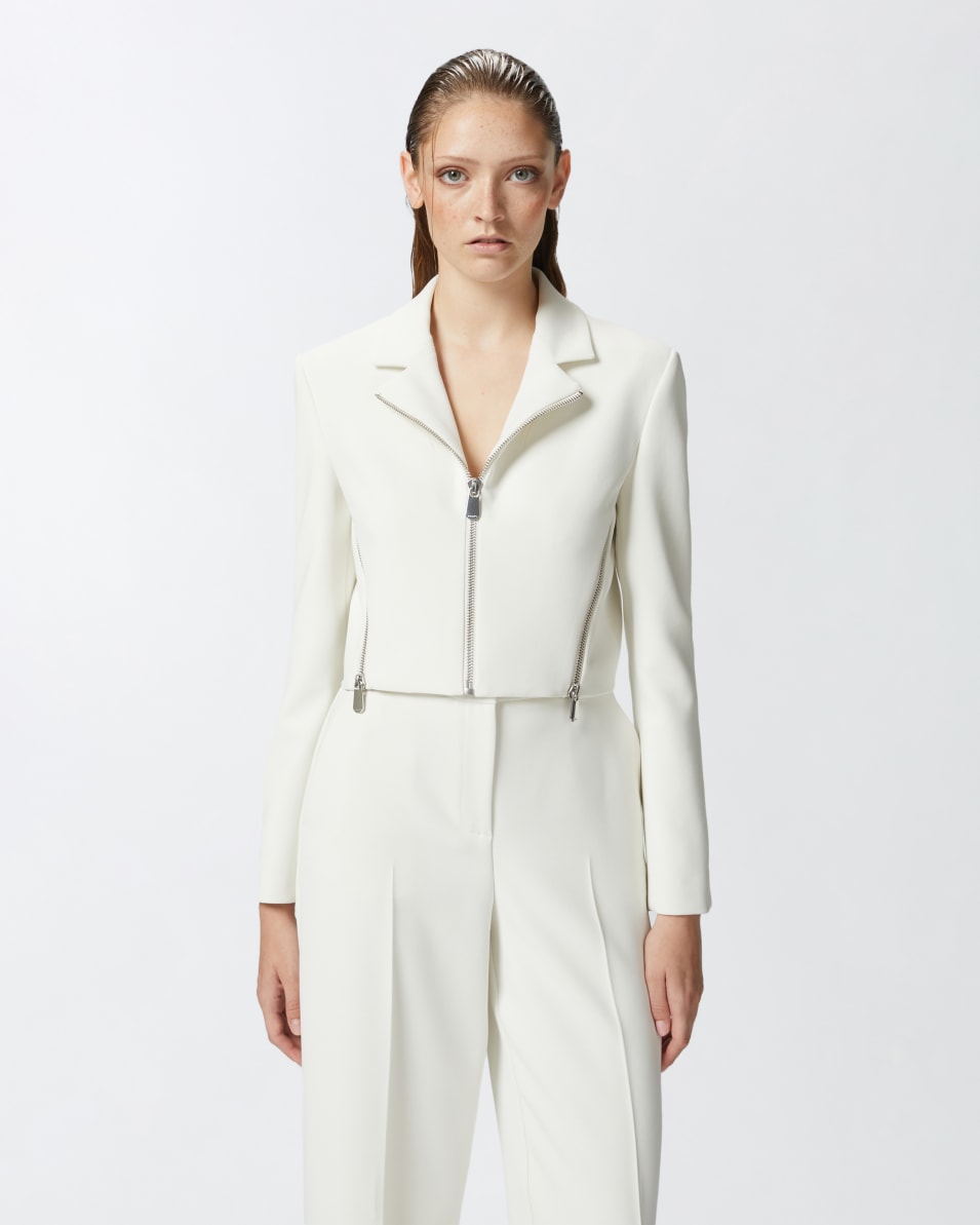 Pinko Kurzjacke aus Crêpe-Stoff mit Reißverschluss Fabrikpreis