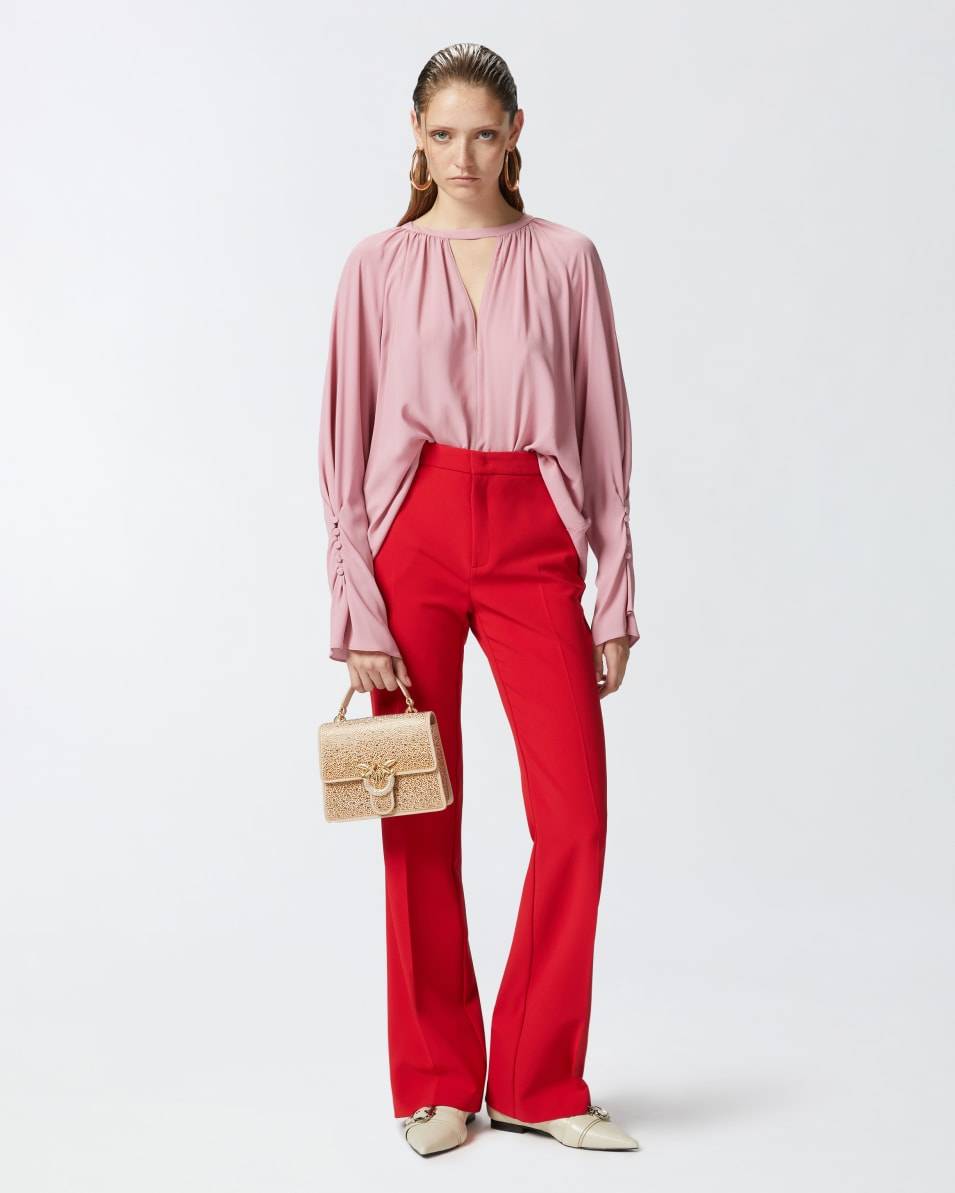 Pinko Fließende Bluse mit V-Ausschnitt Flash Sale